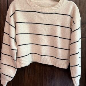 Striped Cream Sweater